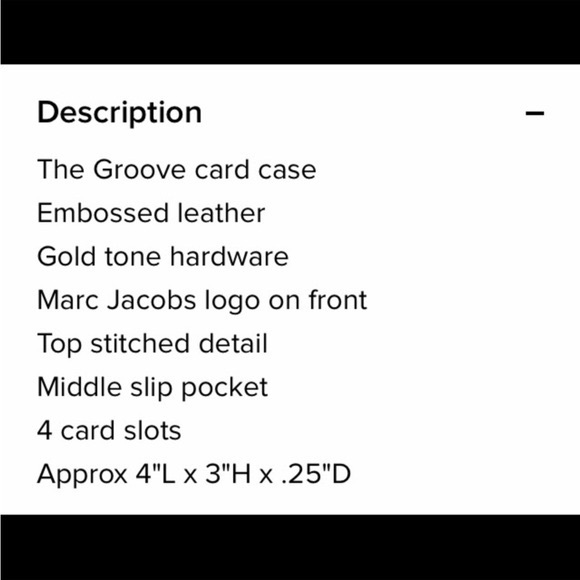 Marc Jacobs Leather Card Case - Picture 5 of 5